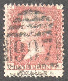 Great Britain Scott 33 Used Plate 183 -TJ - Click Image to Close